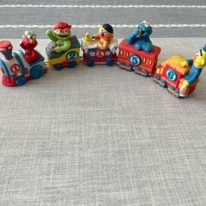 RARE Sesame Street Vintage 1993 Collectable Ceramic Train Set with Characters